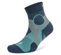 Balega Support Quarter Compression Calze da Corsa Atletica per Uomini e Donne (1 Paio) - Imbottite, Assorbenti, Punta Senza Cuciture, Vestibilità Ergonomica, Blu Legione,Taglia S (EU 36-39.5)