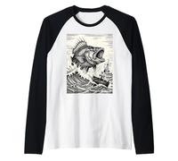 Baleine Clash sul Mar Nero Maglia con Maniche Raglan