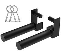 Balelinko Supporto per dischi olimpionici da 22,9 cm, supporto per piastre di peso, attacco per gabbia di alimentazione a tubo da 5,1 x 5,1 cm con foro da 2,5 cm, 1 paio, in omaggio un paio di anelli