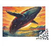 Balena 500 Piece Puzzle Animalei marini Impossible Puzzle Jigsaw Puzzles for Adults Challenging Game Wooden Puzzles for Adults Home Decoration 500pcs (52x38cm)