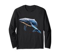 Balena Blu Canzone della Balena Diver Oceano Balena Blu Maglia a Manica