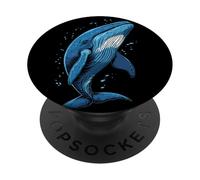 Balena Blu Canzone della Balena Diver Oceano Balena Blu PopSockets PopGrip Adesivo