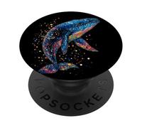 Balena Blu Canzone della Balena Diver Oceano Balena Blu PopSockets PopGrip Adesivo
