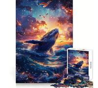 Balena che emerge al tramonto con gabbiani - Puzzle per ragazzi da 1000 pezzi - Stimola la concentrazione - Gioco di relax - Incastro perfetto - Regalo memorabile (50x75cm)