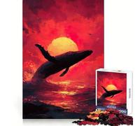 Balena che emerge al tramonto - Puzzle da 1000 pezzi per adulti - Stimola la mente, allevia lo stress, divertente, con bordi precisi - Un regalo perfetto (38x26cm)