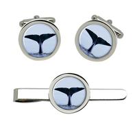 Balena Coda Gemelli E Fermacravatta Set