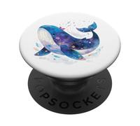 Balena con Arco Coquette Morbido Acquerello Ocean Sea Life PopSockets PopGrip Adesivo