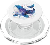 Balena con Arco Coquette Morbido Acquerello Ocean Sea Life PopSockets PopGrip per MagSafe