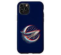 Balena Cosmica davanti alla Luna - visuale soprannaturale spazio Custodia per iPhone 11 Pro