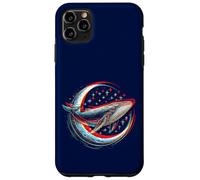 Balena Cosmica davanti alla Luna - visuale soprannaturale spazio Custodia per iPhone 11 Pro Max