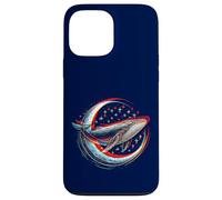 Balena Cosmica davanti alla Luna - visuale soprannaturale spazio Custodia per iPhone 13 Pro Max