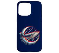 Balena Cosmica davanti alla Luna - visuale soprannaturale spazio Custodia per iPhone 15 Pro Max