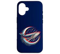 Balena Cosmica davanti alla Luna - visuale soprannaturale spazio Custodia per iPhone 16