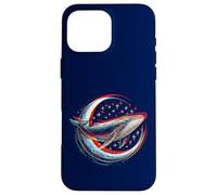 Balena Cosmica davanti alla Luna - visuale soprannaturale spazio Custodia per iPhone 16 Pro Max