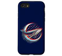 Balena Cosmica davanti alla Luna - visuale soprannaturale spazio Custodia per iPhone SE (2020) / 7 / 8