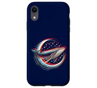 Balena Cosmica davanti alla Luna - visuale soprannaturale spazio Custodia per iPhone XR