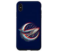 Balena Cosmica davanti alla Luna - visuale soprannaturale spazio Custodia per iPhone XS Max