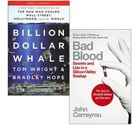 Balena da un miliardo di dollari di Tom Wright, Bradley Hope & Bad Blood Segreti e bugie in una startup della Silicon Valley di John Carreyrou Set di 2 libri