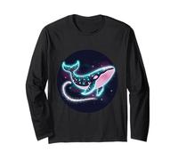 Balena di Colore Blu per i Fan delle Balene Maglia a Manica