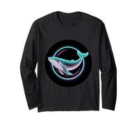 Balena di Colore Blu per i Fan delle Balene Maglia a Manica
