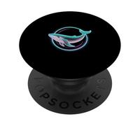 Balena di colore blu per i fan delle balene PopSockets PopGrip Adesivo