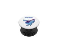 Balena Floreale Natura Mare Calma Tranquillità Fans PopSockets PopGrip Adesivo