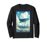 Balena Galleggiante sopra La Città in Maglia a Manica