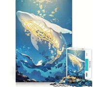 Balena,l'Oceano,Puzzle da 1000 pezzi,Gioco di sfida mentale,Taglio di precisione,Divertente sfida per il tempo di attesa (38x26cm)