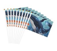 Balena marina e meduse Stampa Facilitazione Bandiera palmare Parata leggera Decorazione per la casa Eventi Uso versatile