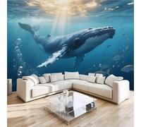 Balena Medusa Fotomurali 3D Effetto Sotto Il Mare Sogna Non Tessuto Murale Carta Da Parati Decorazione Da Parete 366x254 cm Per Soggiorno Camera Da Letto Ufficio