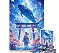 Balena nel cielo - Puzzle per ragazzi da 1000 pezzi - Stimola la memoria e favorisce il relax - Taglio preciso - Regalo di compleanno (38x26cm)