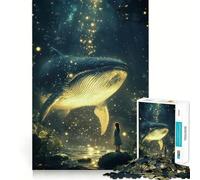 Balena nella foresta Puzzle da 1000 pezzi per ragazzi Stimola la mente Divertimento Taglio di precisione Attività rilassante Pausa mentale (38x26cm)