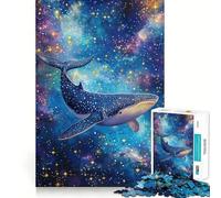 Balena nella Galassia Puzzle per adulti da 1000 pezzi Gioco di divertimento mentale Tecnologia di taglio laser avanzata Sfida divertente per il tempo di attesa (50x75cm)