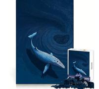 Balena nell'oceano blu profondo Puzzle da 1000 pezzi per adulti e ragazzi Allenamento mentale Tempo libero consapevole Taglio uniforme Compleanno Sorpresa (38x26cm)