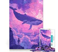 Balena tra le nuvole Puzzle per adulti da 1000 pezzi Gioco di logica Taglio di precisione Bordi lisci Regalo perfetto per riunioni di famiglia (38x52cm)