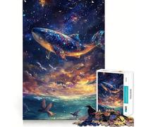 Balena tra le stelle Puzzle da 1000 pezzi per adulti Gioco di abilità mentale Taglio laser per un incastro perfetto Attività gratificante per le giornate di pioggia (50x75cm)