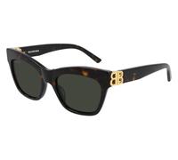 Balenciaga Bb0132s Occhiali Da Sole Donna Avana Cat-eye Verde 53mm