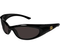 Balenciaga BB0384S 001, Nero, BIO plastic, Unisex occhiali da sole 70