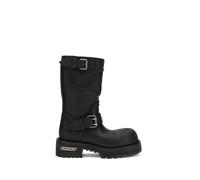 Balenciaga Black Calf Leather Bos Taurus Lace-Up Boots - EU39/US9