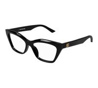 Balenciaga Donna BB0342O 005 Montature da vista Acetato Nero Trasparente Cat Eye