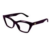 Balenciaga Donna BB0342O 007 Montature da vista Acetato Viola Trasparente Cat Eye
