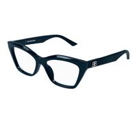 Balenciaga Donna BB0342O 008 Montature da vista Acetato Blu Trasparente Cat Eye