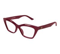 Balenciaga Donna BB0342O 010 Montature da vista Acetato Rosso Trasparente Cat Eye