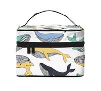 Balene Animale Balena, Borsa per il trucco Borsa per cosmetici Borsa da viaggio portatile da viaggio Astuccio per matite