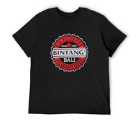 Bali Bintang Beer Pilsener Beer T Shirt Graphic Printed Top Tee for Men Black XL