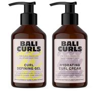 BALI CURLS Curl Defining Set - Crema Idratante per Ricci & Gel Definente (150 ml ciascuno) - Per capelli morbidi e definiti - Idratazione, definizione e tenuta senza appiccicosità