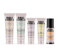 Bali Curls, set da 4 pezzi, dimensioni da viaggio per ricci sani e definiti - shampoo, balsamo, crema ricci & Defining Gel - Set di cura compatto per viaggi, palestra e viaggi