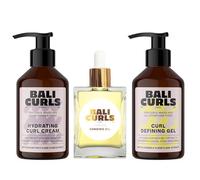 Bali Curls, set di gel per ricci (150 ml), crema idratante per ricci (150 ml) e olio per bonding (30 ml), set per la cura dei ricci definiti, lucidi e curati