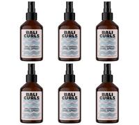 Bali Curls, spray volumizzante, 6 x 150 ml, spray per ricci con proteine di riso e ylang-ylang, spray vegano per volume e lucentezza, conforme al metodo riccio, cura dei ricci naturali