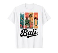 Bali, Fun Surfboard e Ukulele, Vacanza Tropicale sulla Spiaggia Maglietta